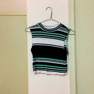 💃FREE WITH PURCHASE💃 Striped Blue and Green Tank